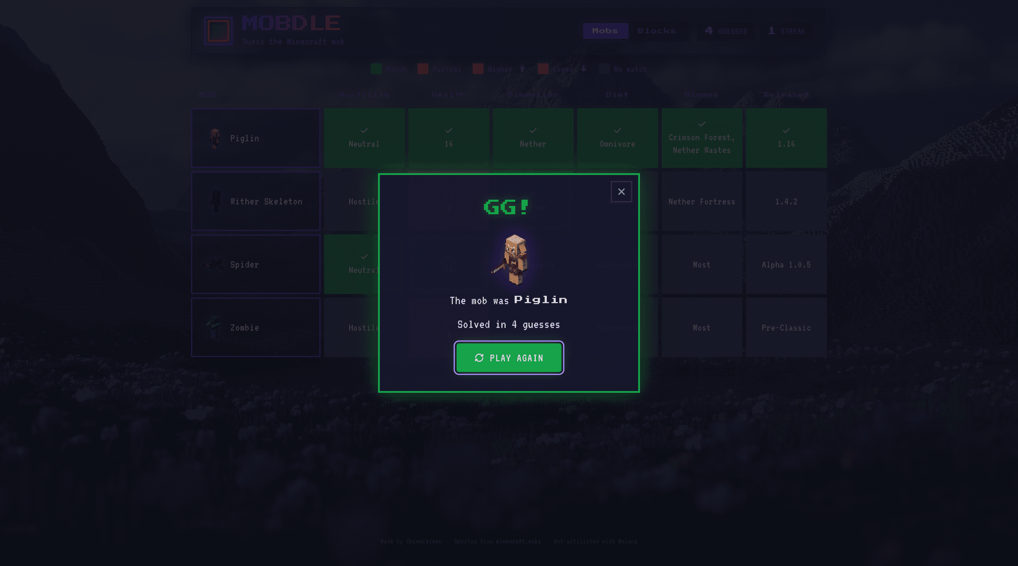 Win Screen